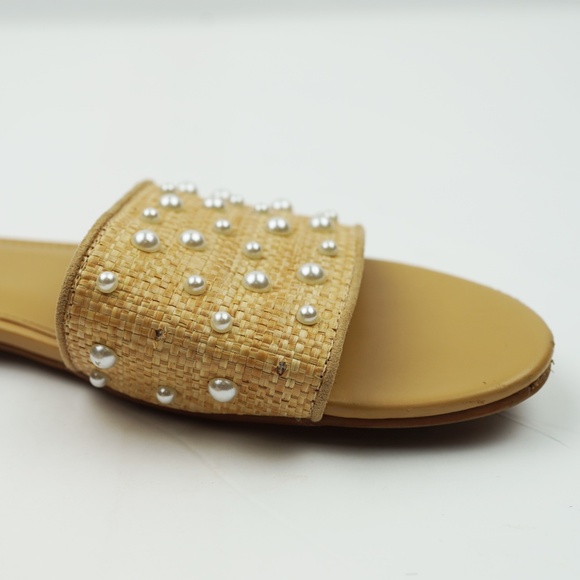 JCREW Size 9 Woven Pearl Slide Sandals $98 CG138 - Picture 4 of 7